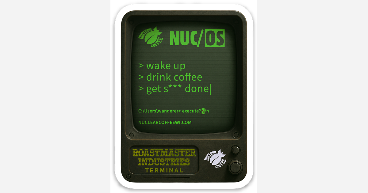 Nuclear Coffee Terminal Magnet by Ryan Post | Magnets | Sticker Mule