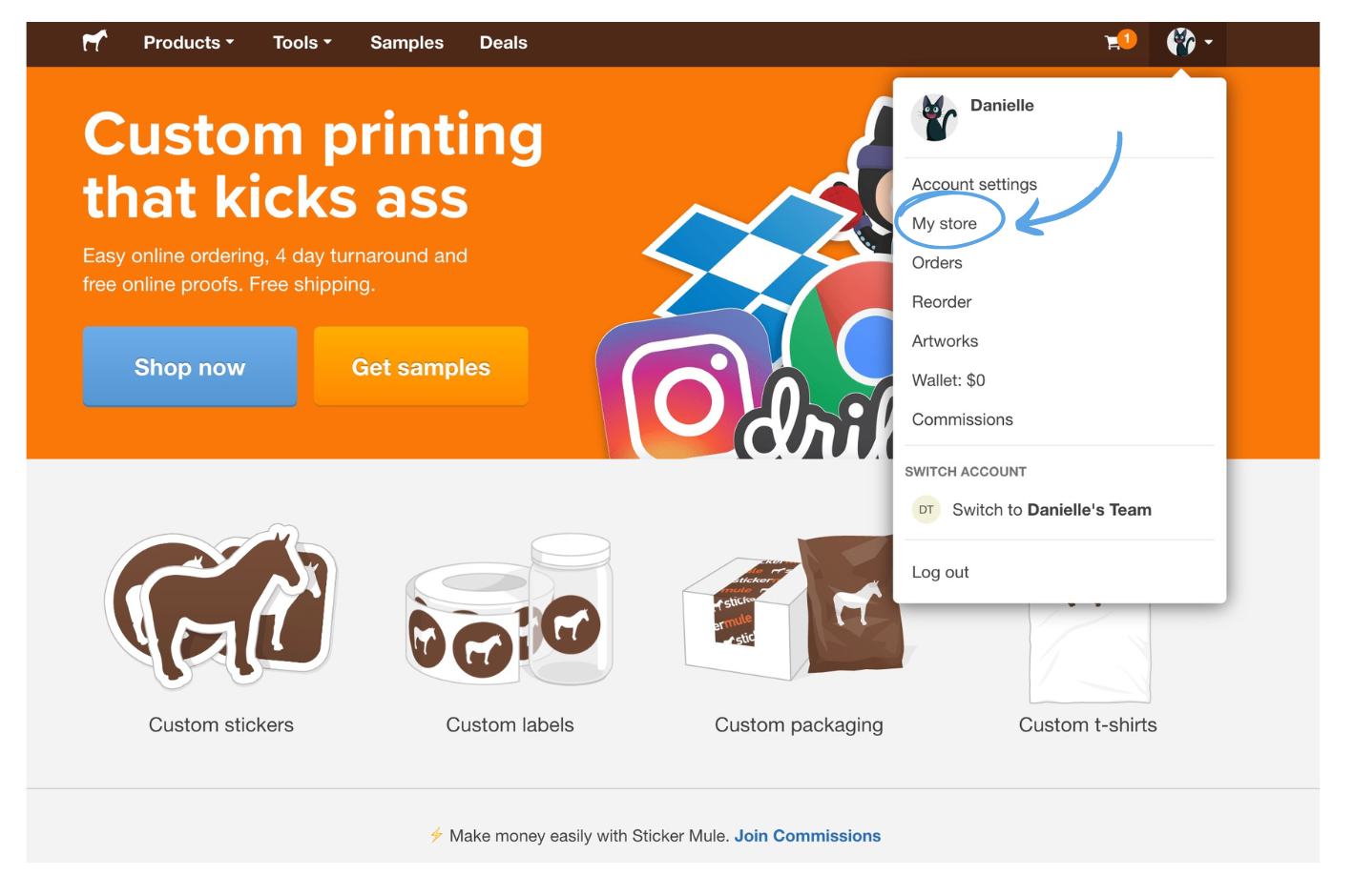 comment démarrer avec les boutiques Sticker Mule