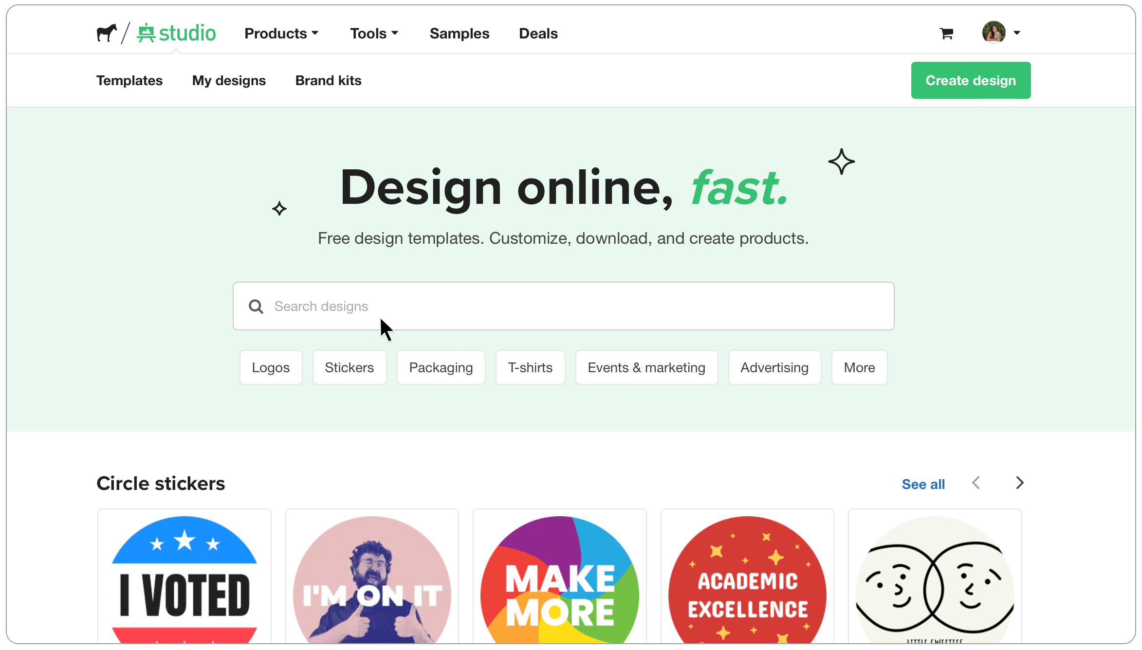 design online, fast