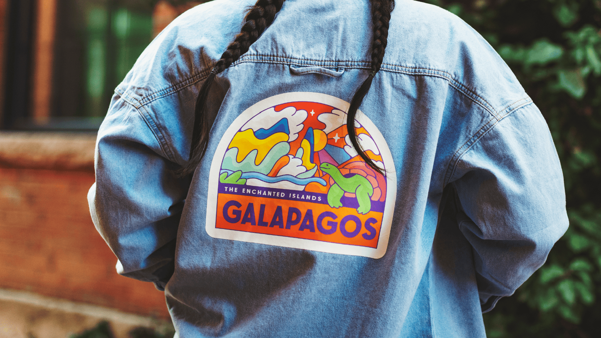 Design de transfert DTF sur une veste en jean