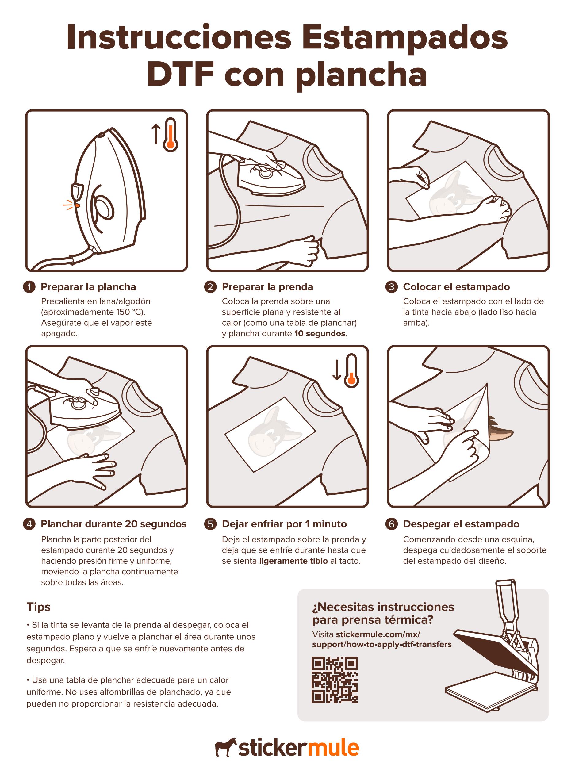 instrucciones de estampados con plancha