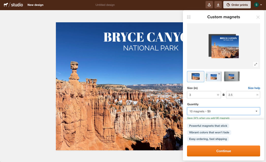 ordering magnets on sticker mule studio