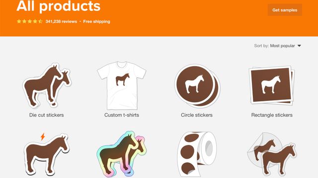 todos os produtos na Sticker Mule