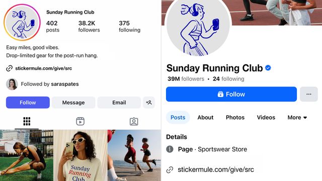 links to giveaway from profile