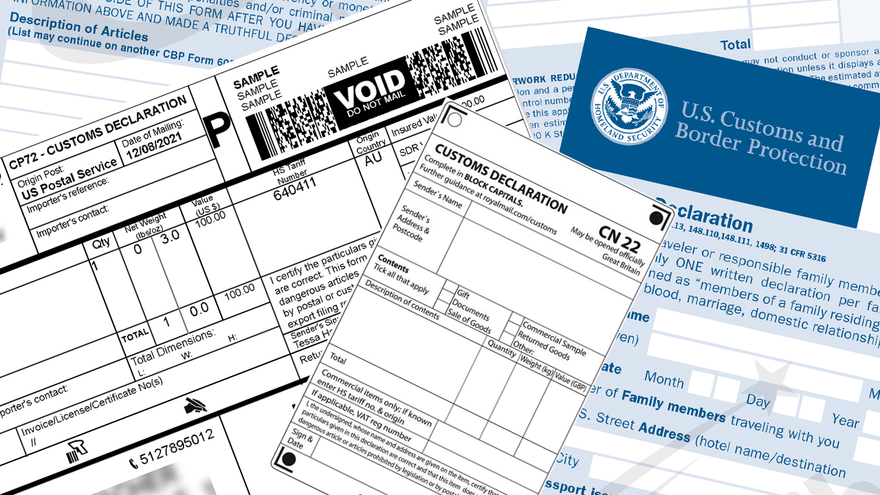 formulaires d'expédition internationale