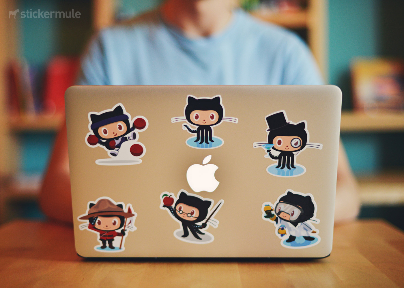 custom laptop with personalized stickers