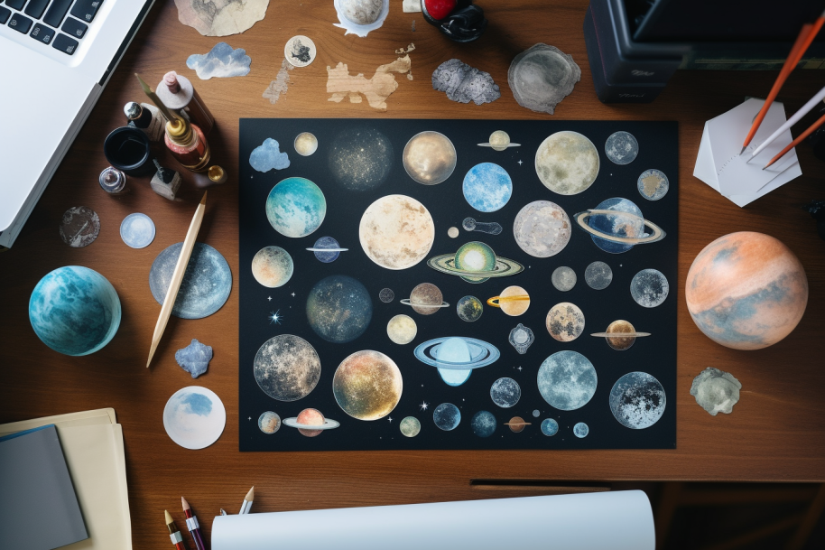 stickers personalizados del espacio