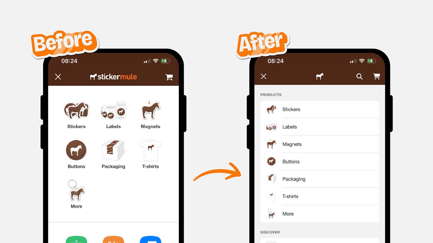 We improved mobile navigation
