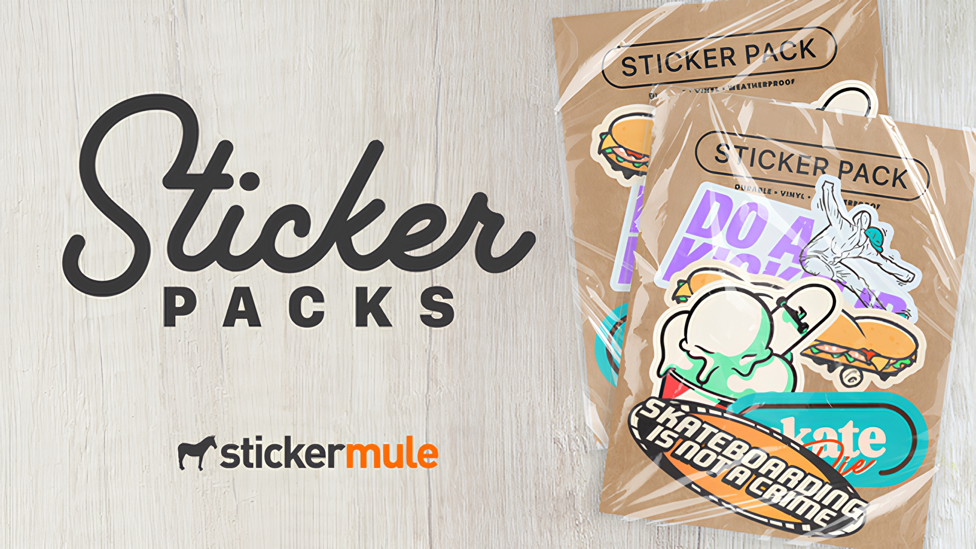 Bundle multiple designs with sticker packs