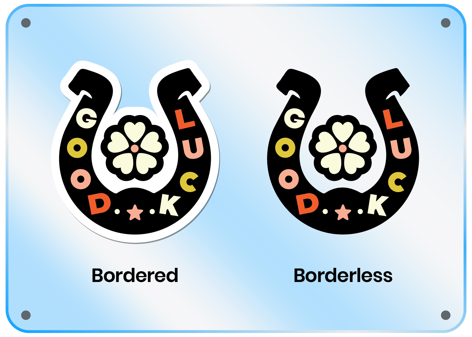 manter os autocolantes de transferência impressos sem margens