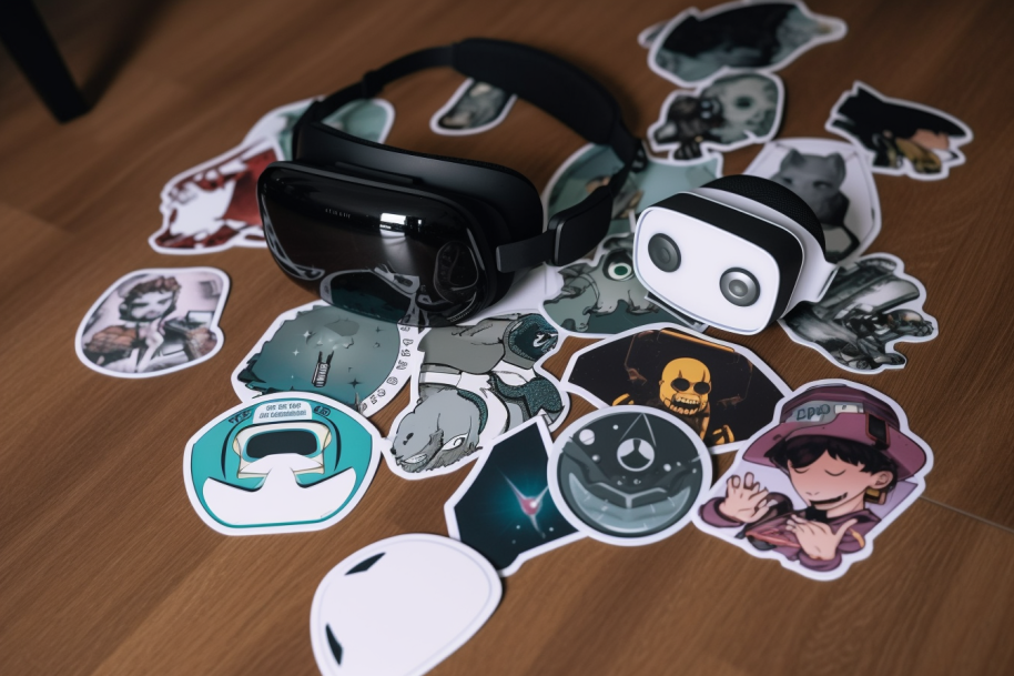 stickers de realidad virtual