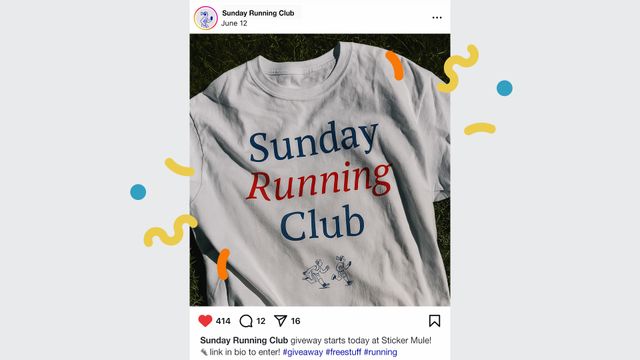 giveaway post on Instagram