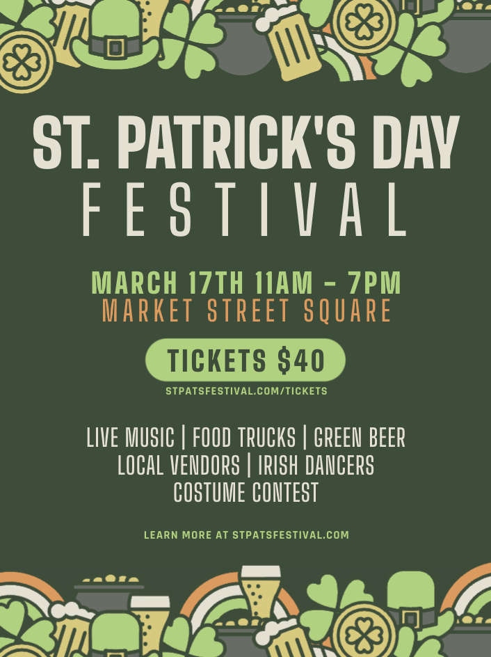 St Patrick's Day Fest kostenlose Poster Vorlage