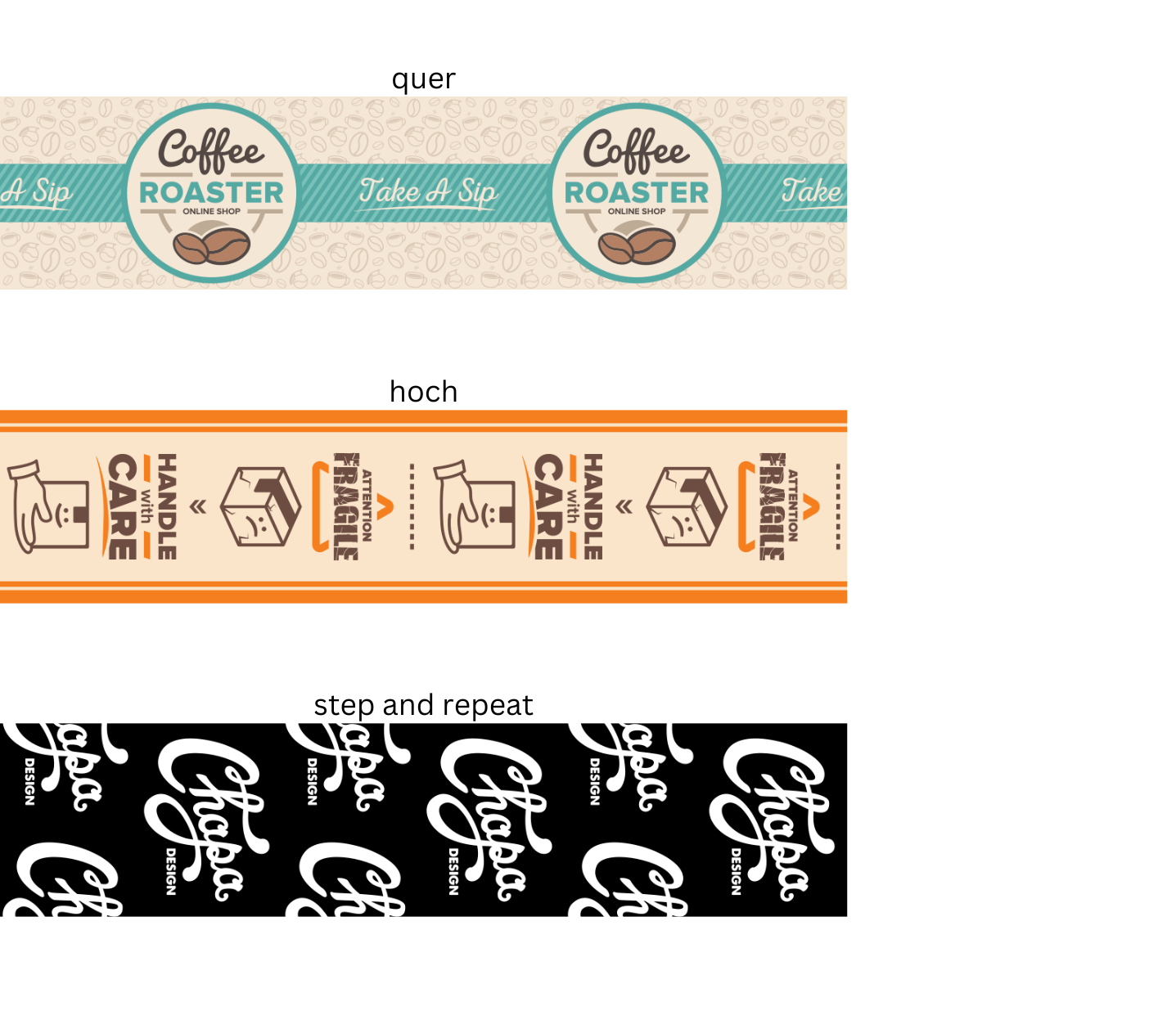 Verpackungsband Layouts