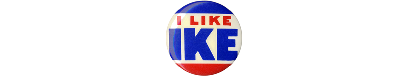 J'aime le slogan du badge de campagne personnalisé ike