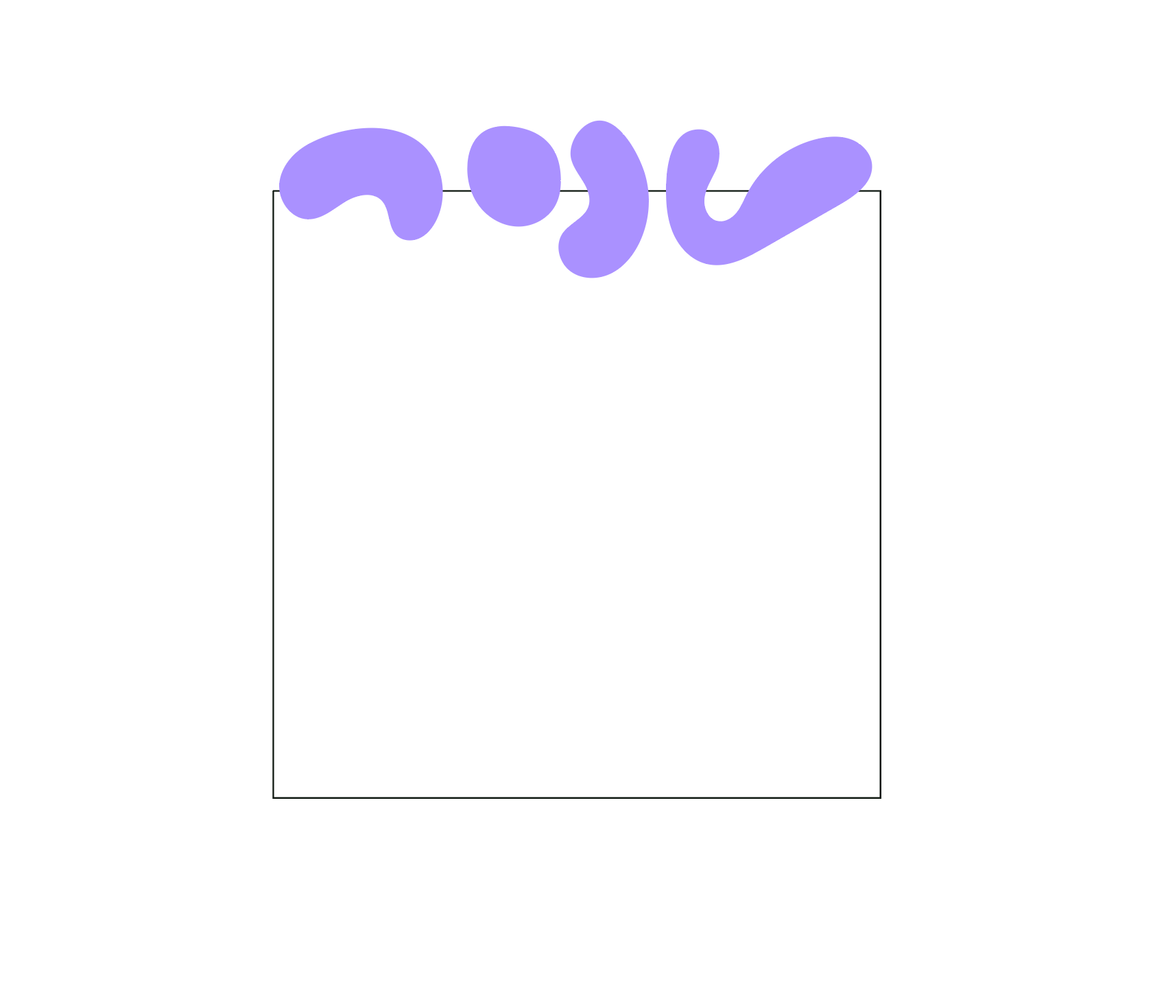 dibuja la sección superior de tu patrón