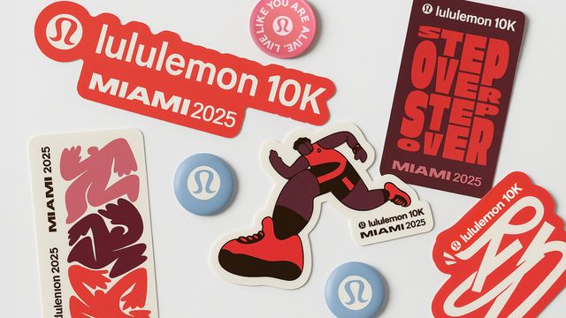 Adesivos para eventos da Lululemon