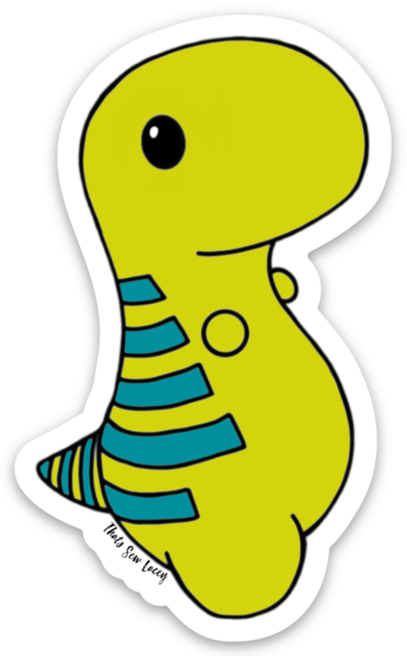 pegatina guapa de un dinosaurio