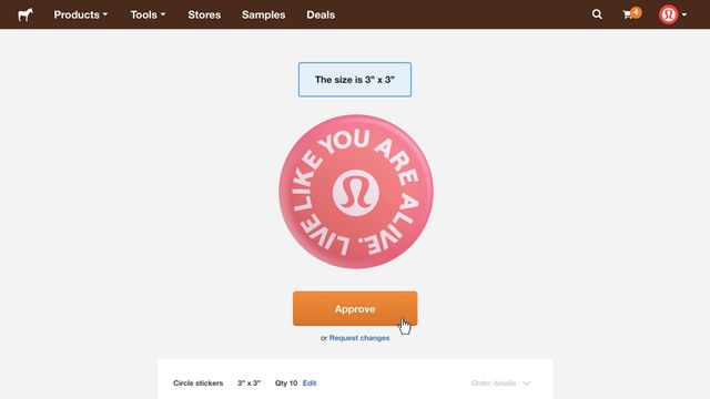 aprovando uma prova de adesivo