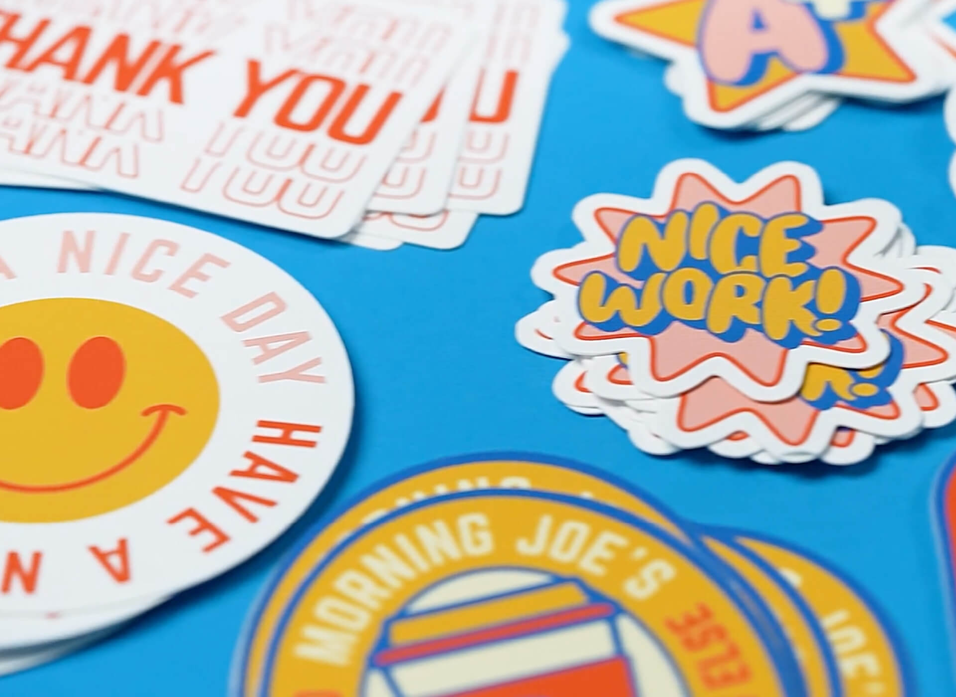 assortment of economy stickers