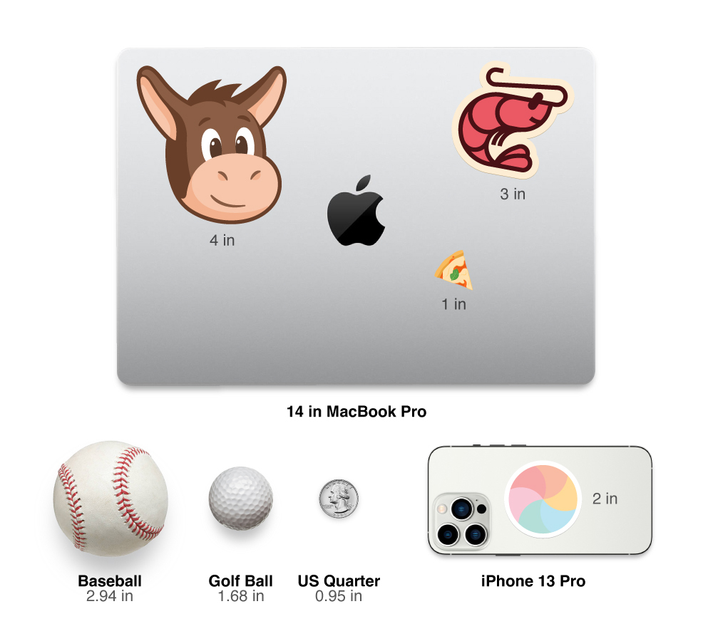 sticker size reference