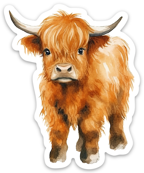 pegatina guapa de una vaca