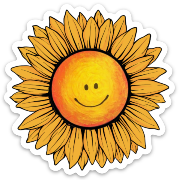 pegatina guapa de un girasol