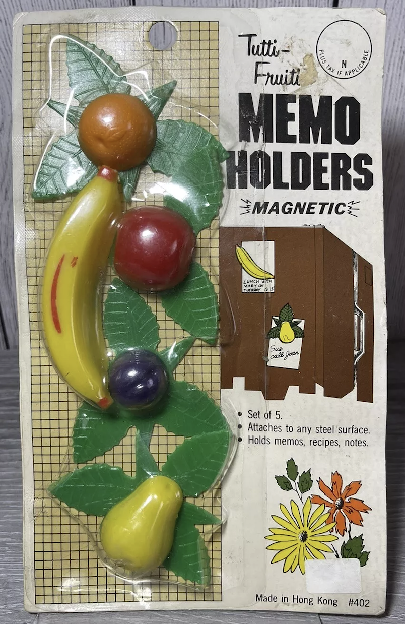 Un set de imanes de frutas de los años 60 a la venta en eBay