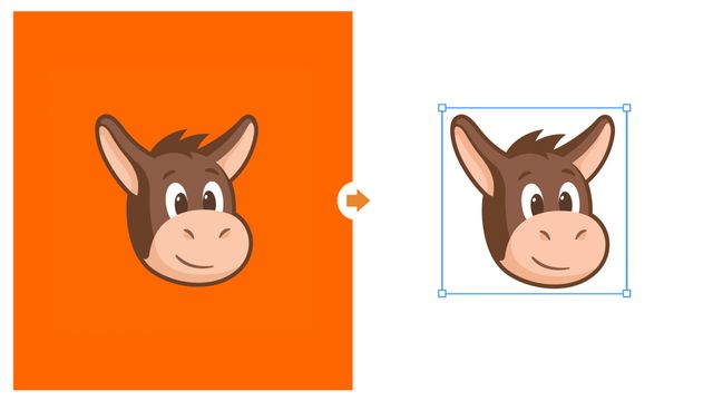 removing the background from the Sticker Mule logo