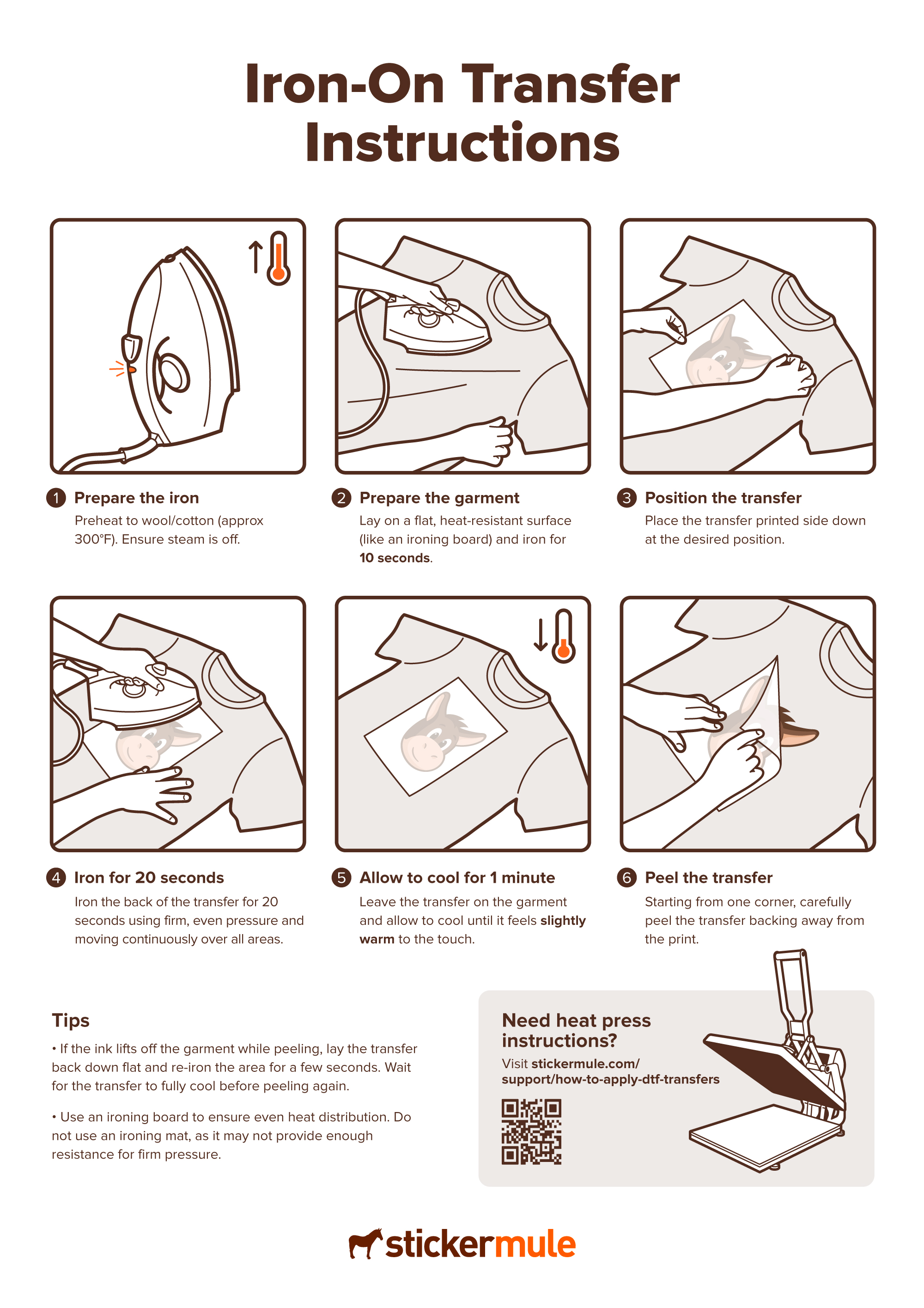 iron-on transfer instructions 