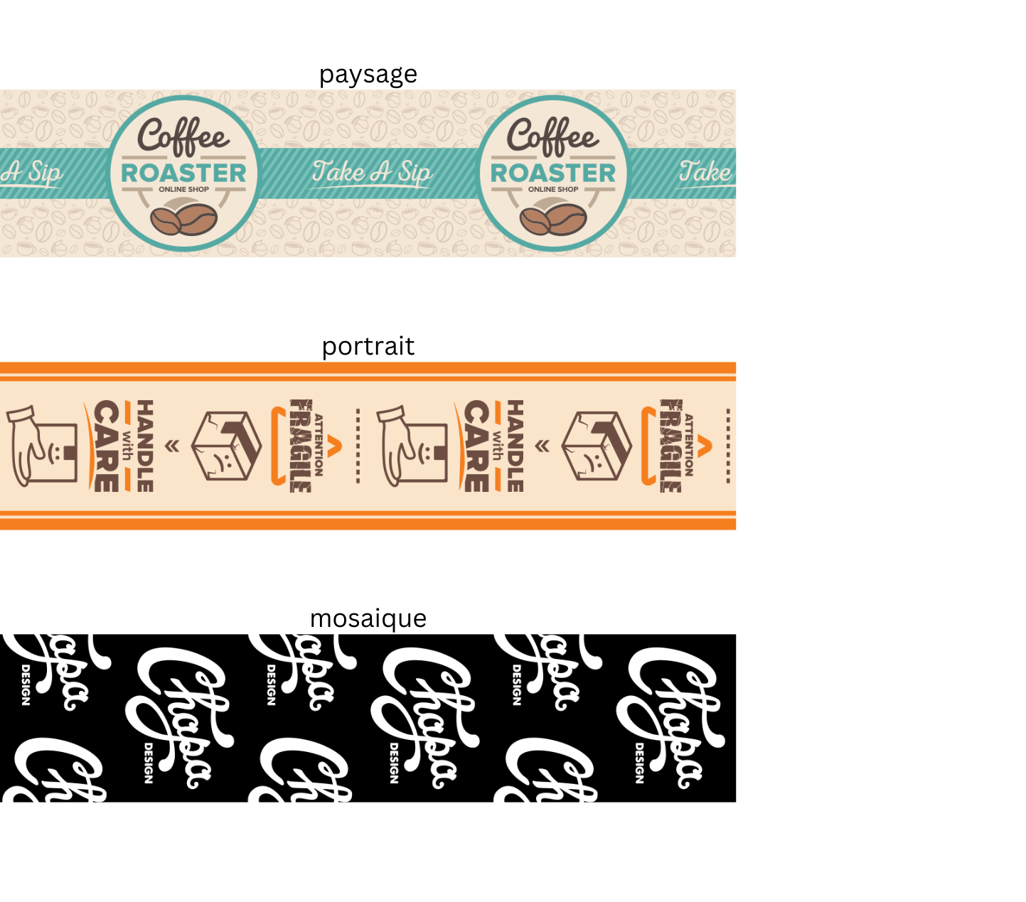 dispositions des rubans adhésifs