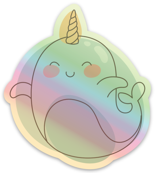 pegatina guapa de un narval