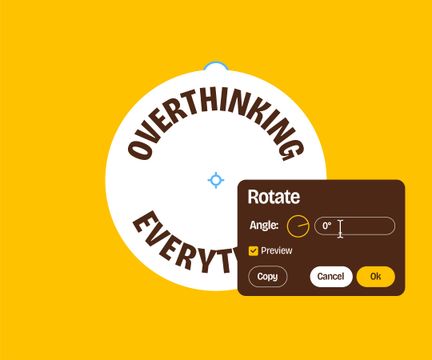 Utilizzo dello strumento Ruota in Adobe Illustrator per creare un adesivo