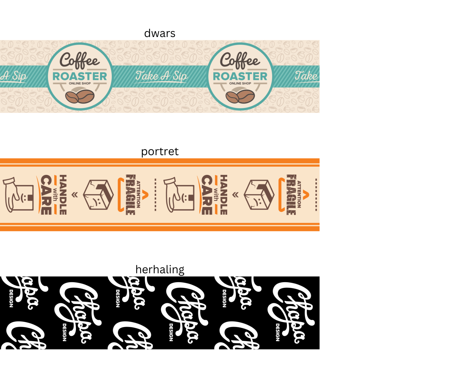 opmaak verpakkingstape