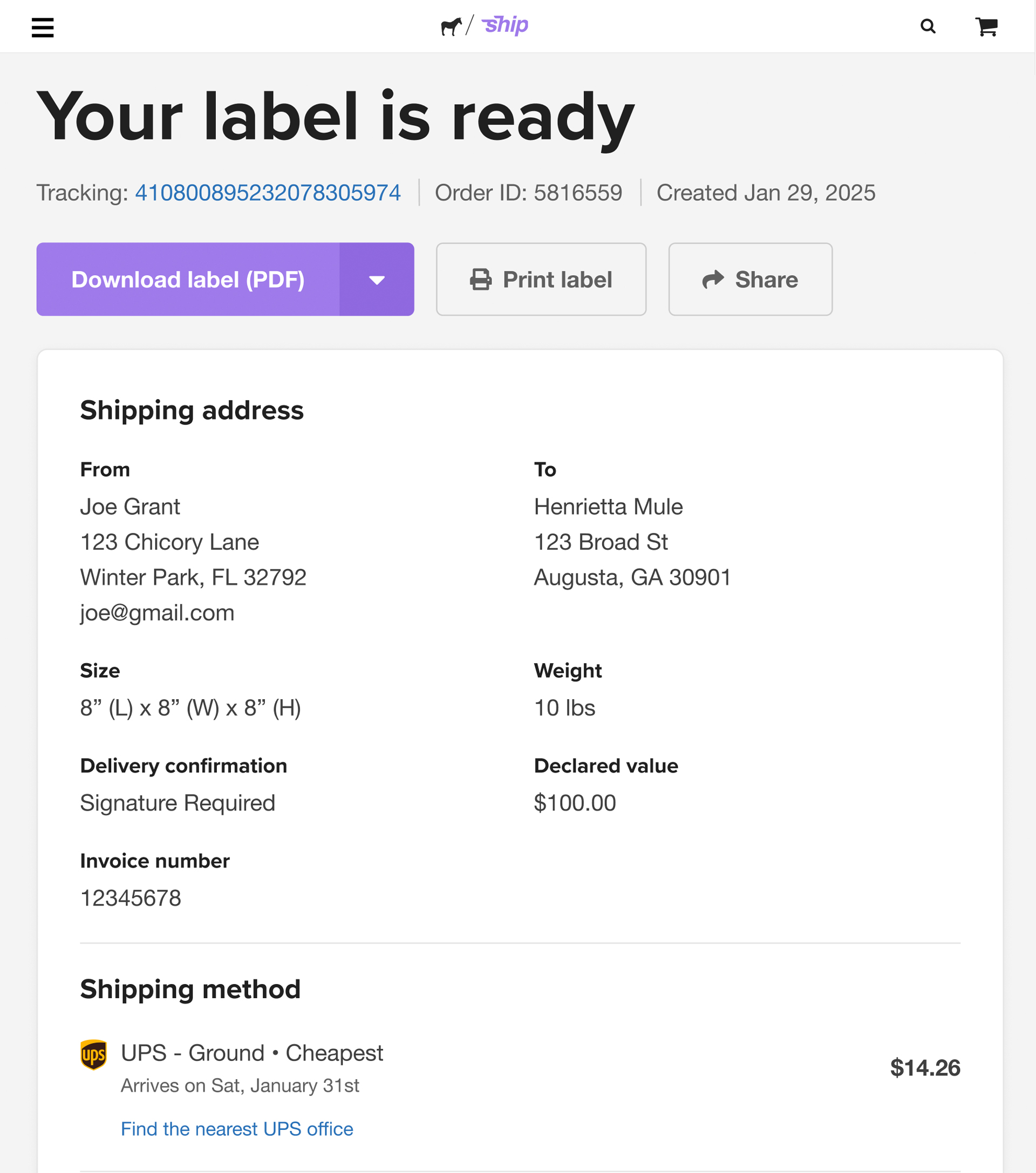 paiement sur ship de sticker mule!