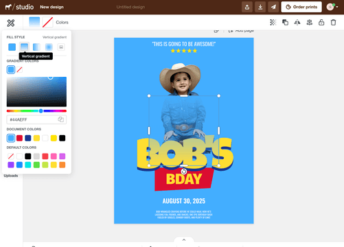 Personalized movie poster