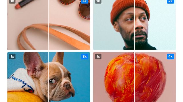 before and after images with upscale