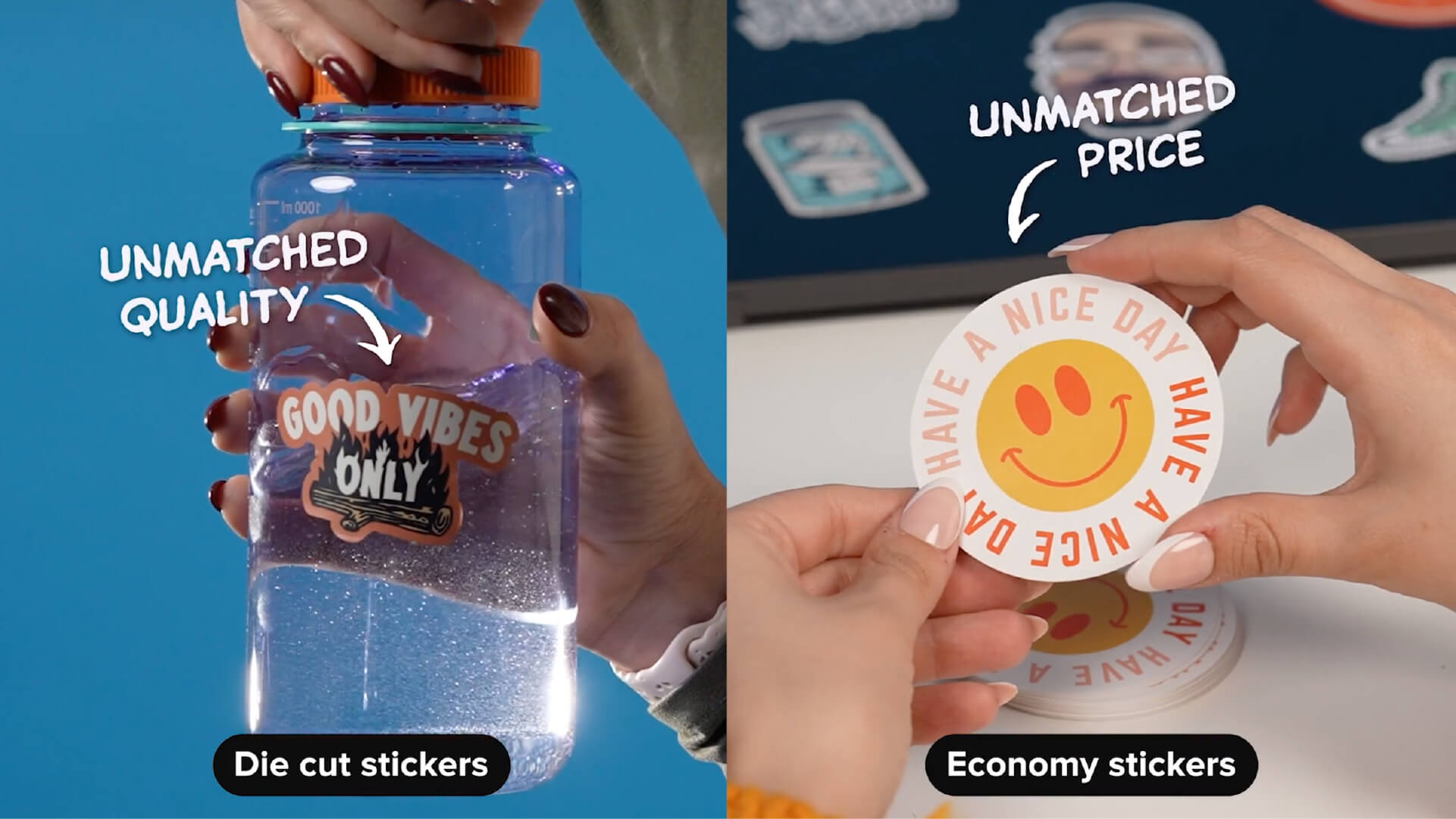 difference between regular sticker mule stickers and cheaper economy stickers