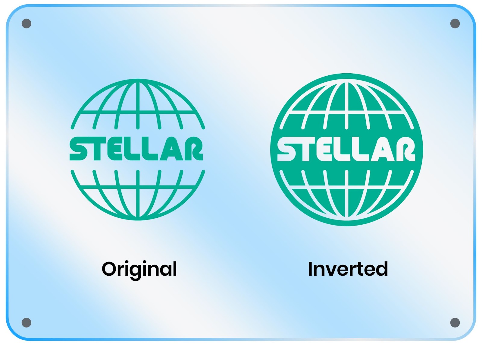 design original vs invertido num autocolante de transferência
