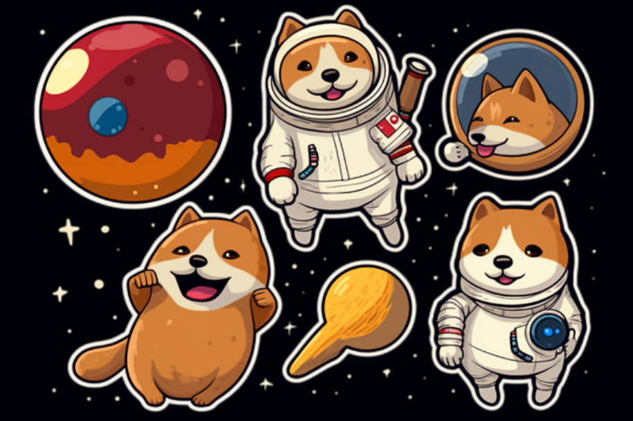 stickers personalizados doge coin