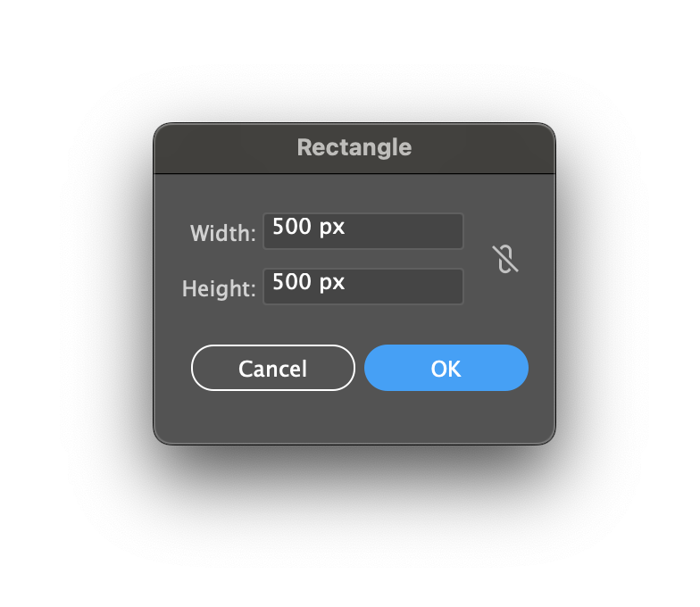 cuadro rectangular en Adobe Illustrator