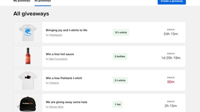 sorteios atuais no give