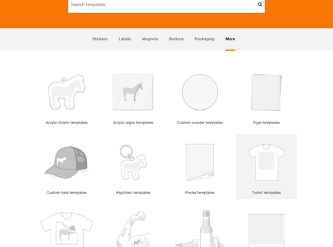 Resumo de todos os modelos de impressão da Sticker Mule