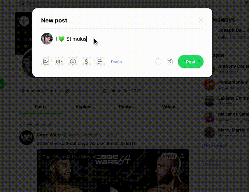 integración Stimulus Giphy