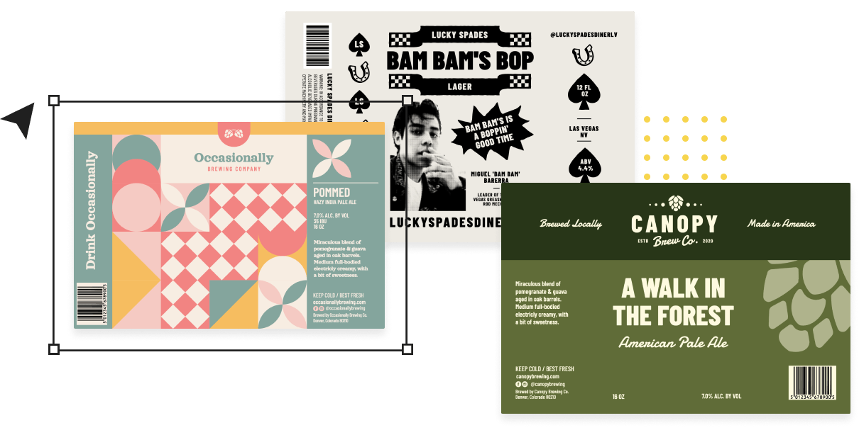 Create and design beer labels online with a tool called Studio