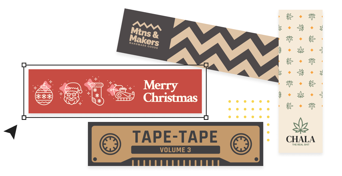 Design packaging tape online with Studio Create and design packaging tape online with a tool called Studio