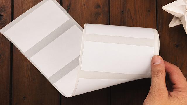 Blank rectangle labels