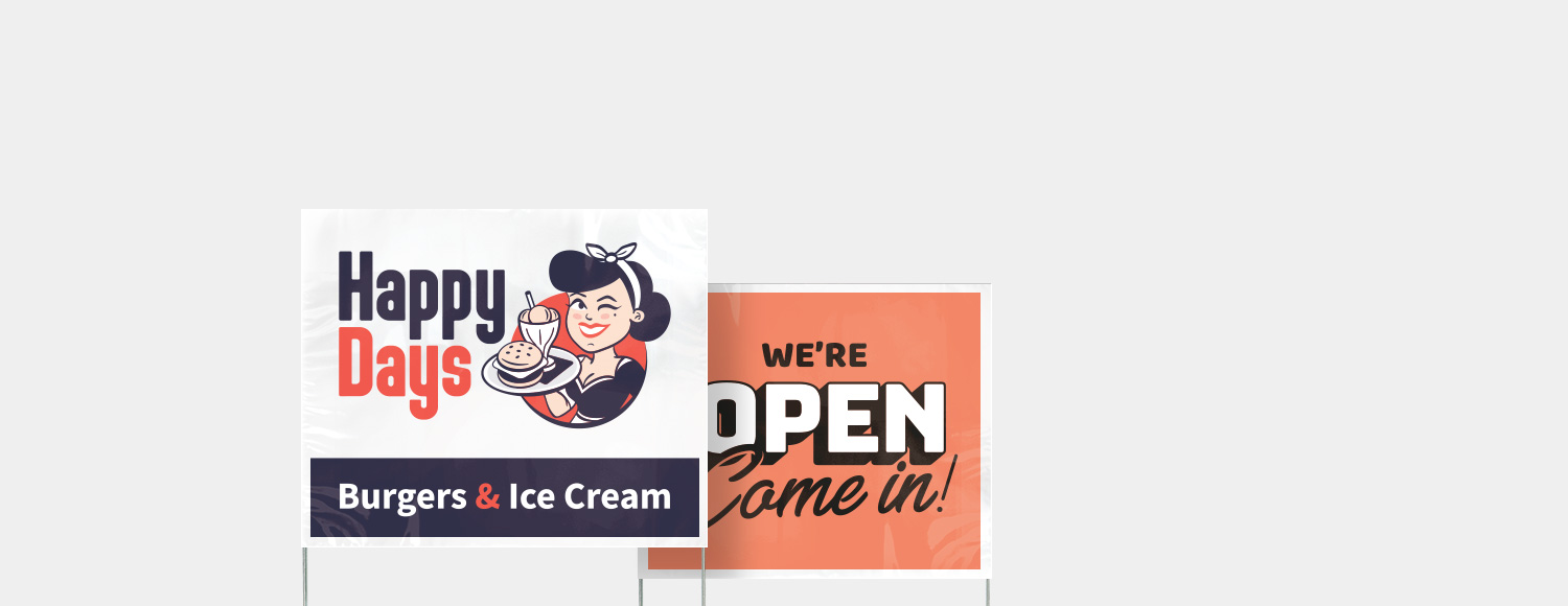 Poly yard signs