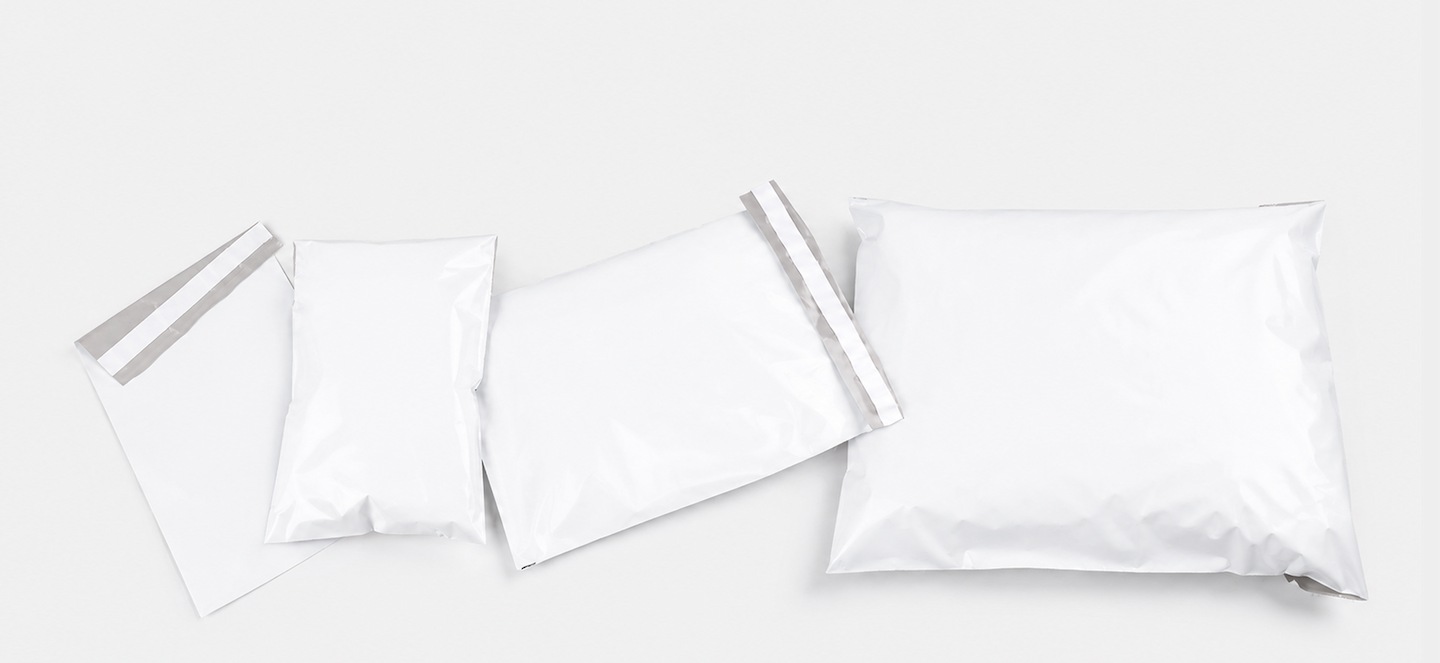 Blank poly mailers