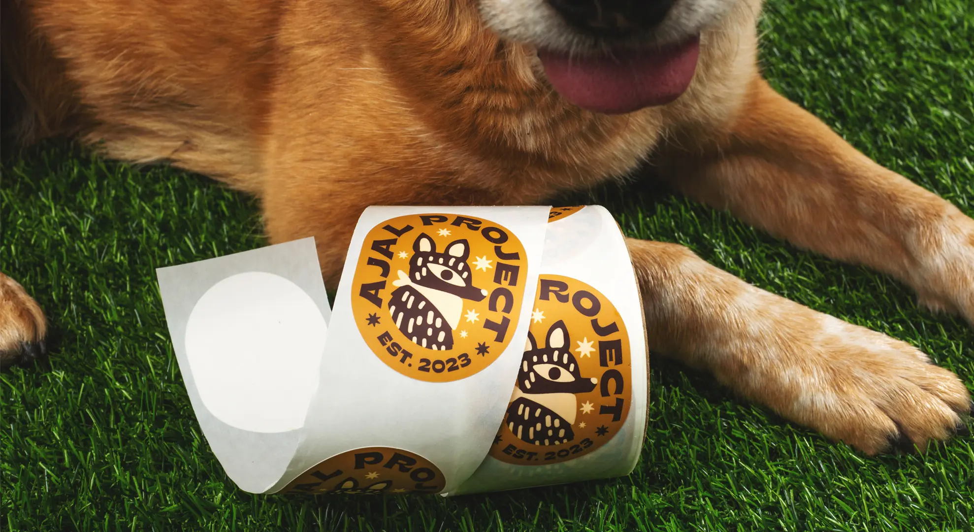 cute animal project die cut labels for organizations